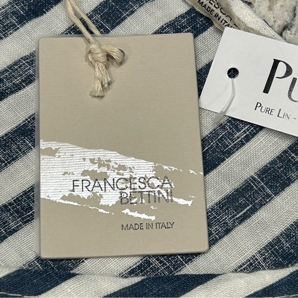 Francesca Bettini Womens Size XSmall Striped Linen Dress - Picture 6 of 11